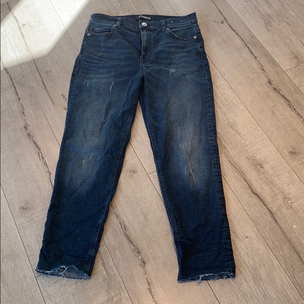 Express high rise girlfriend jeans